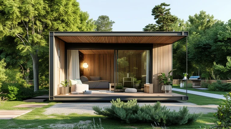 3D Rendering of a Modern ADU House