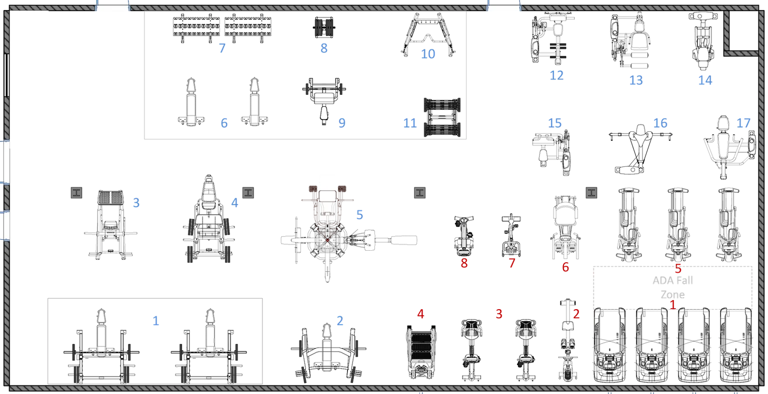 Boone FLEX fitness equipment floor