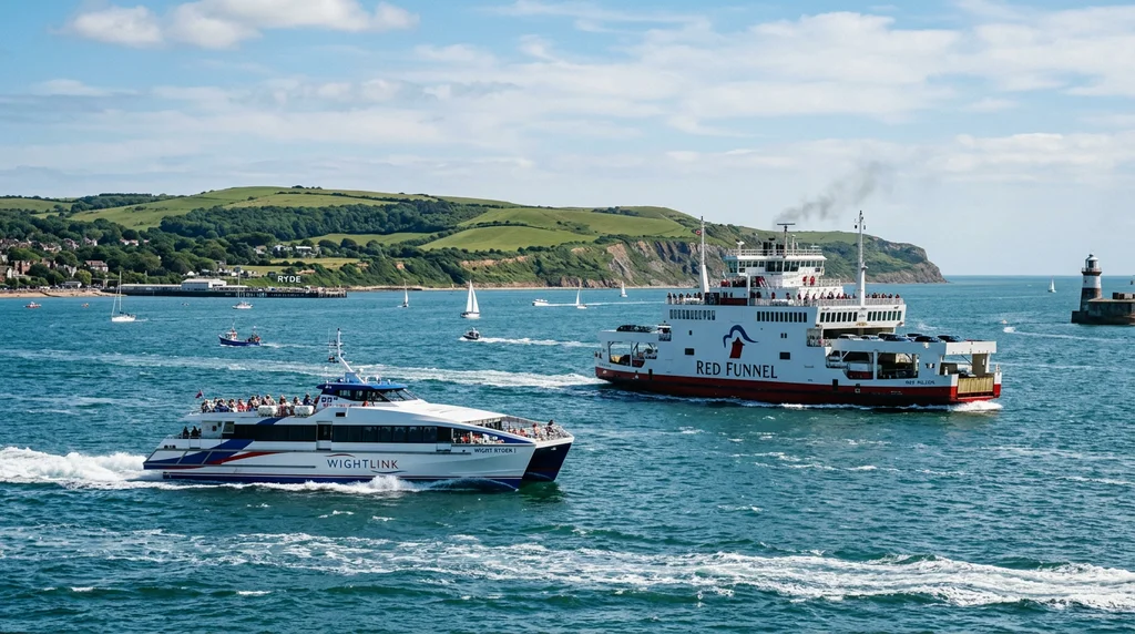Ferries operated by the companies serving the Isle of Wight.