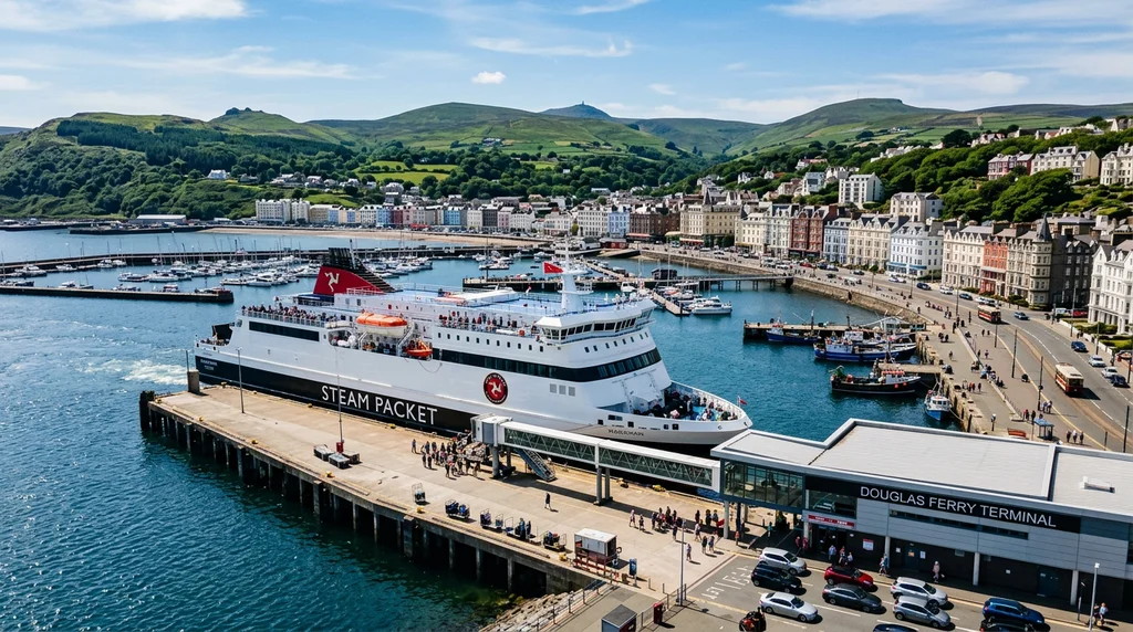 The ferry port at Douglas on the Isle of Man.