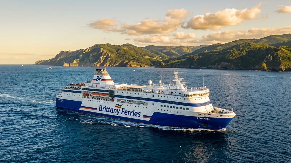 A Brittany Ferries ship crossing to northern Spain.