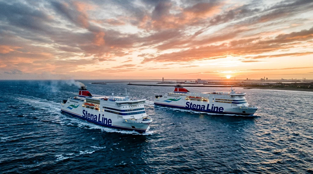 Ferries operated by the companies sailing from the UK to Holland.