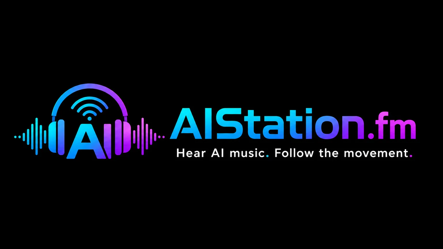 AI generated music station visualization