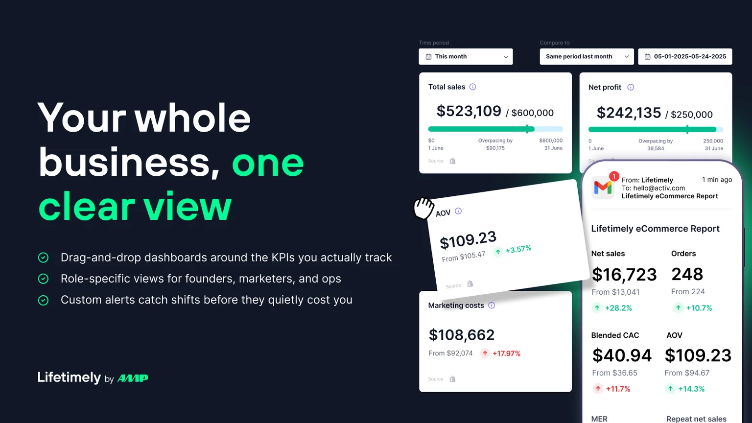 Lifetimely customer behaviour showing repurchase patterns and retention