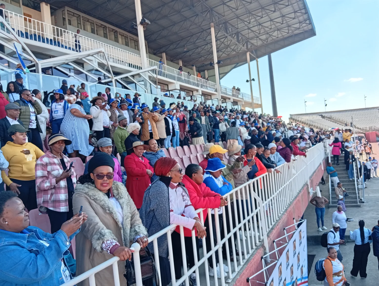 Thousands of members gathered at Setsoto Stadium