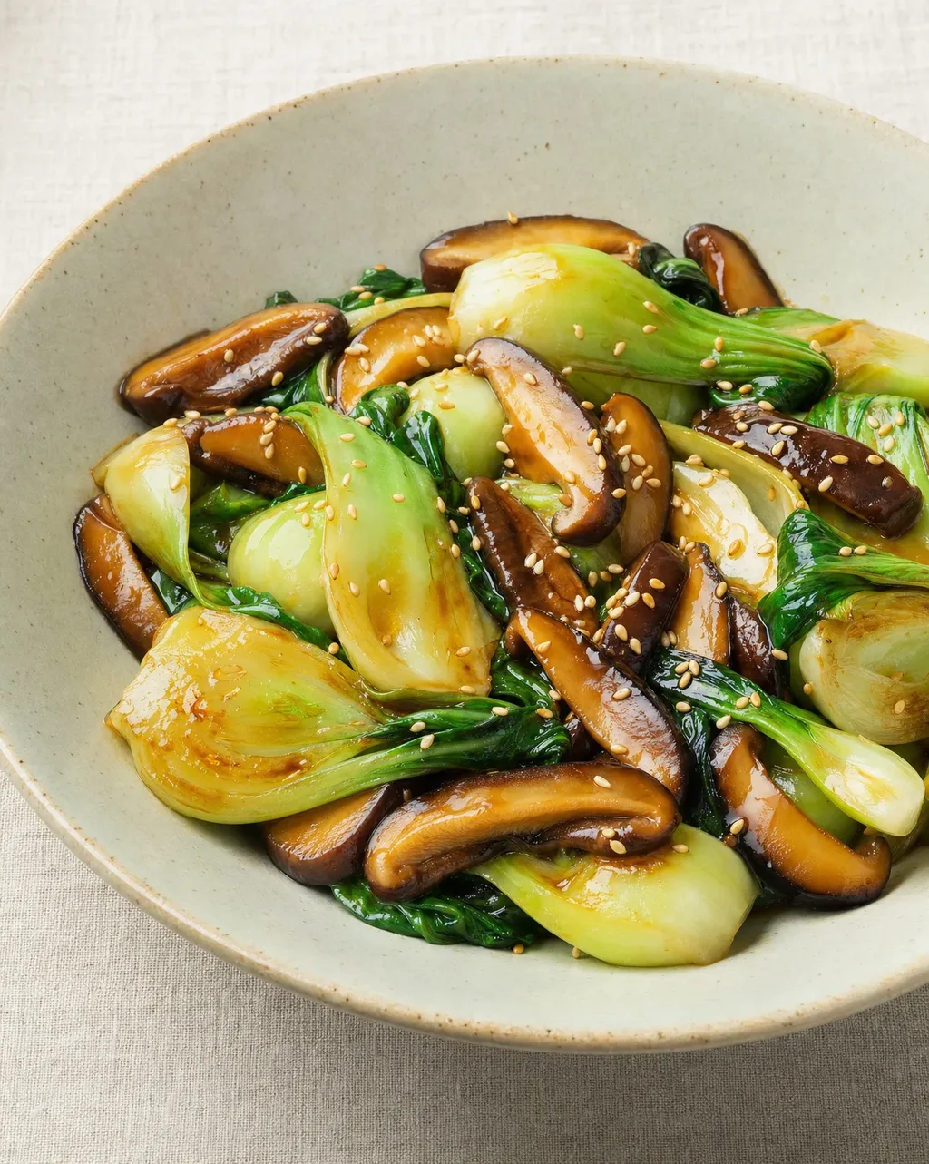 Bok Choy Mushroom Stir Fry Recipe - Low Carb Chinese Vegetable Recipe