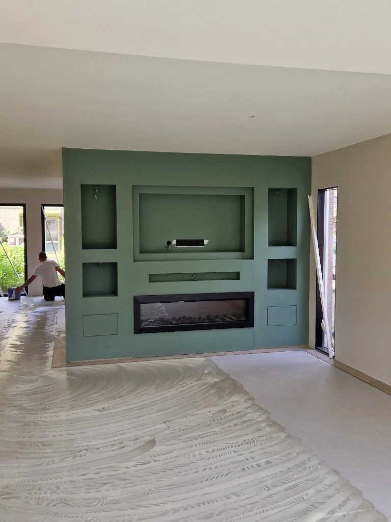 Entertainment Wall met Groen Accent