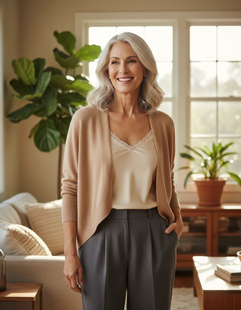 Woman embracing her menopause journey with confidence