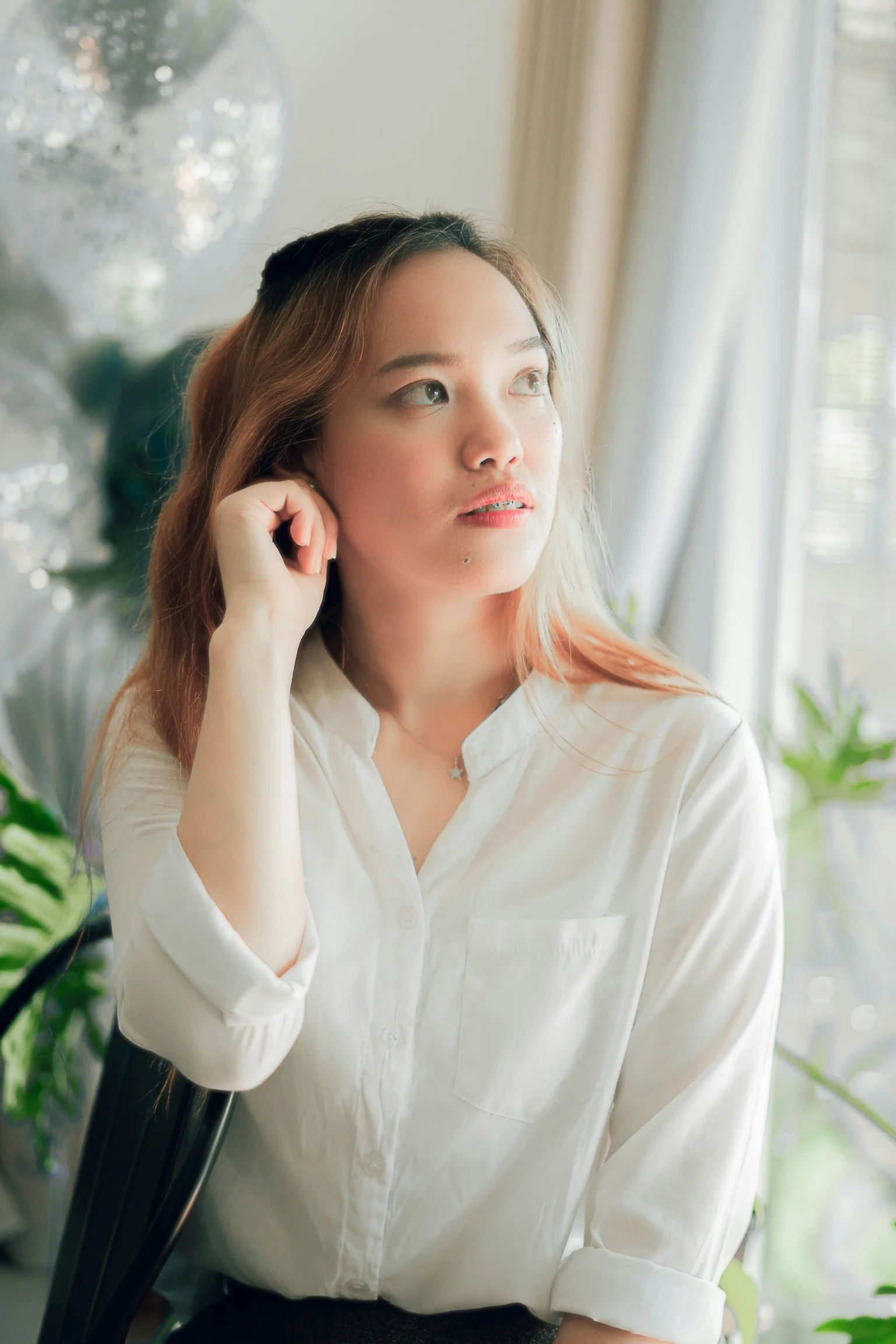 Contemplative woman