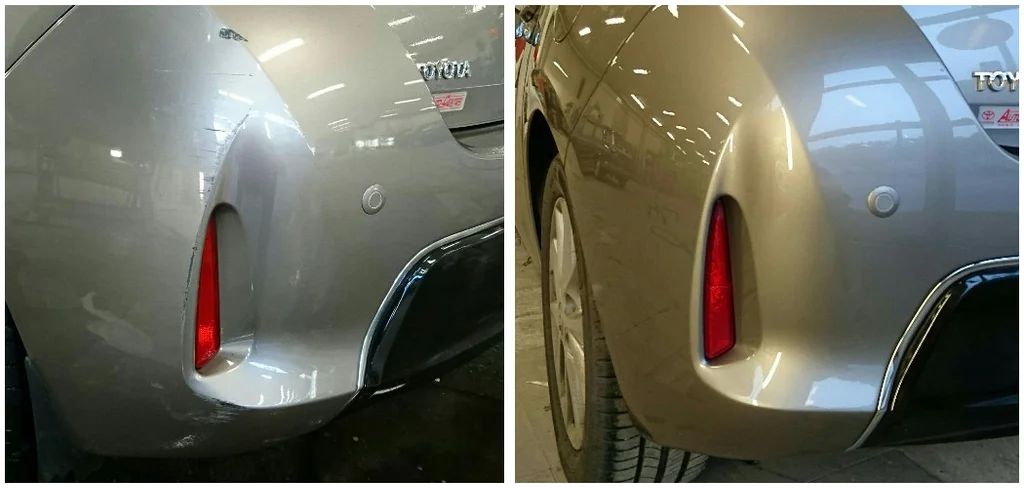 Toyota Auris puskurin maalaus